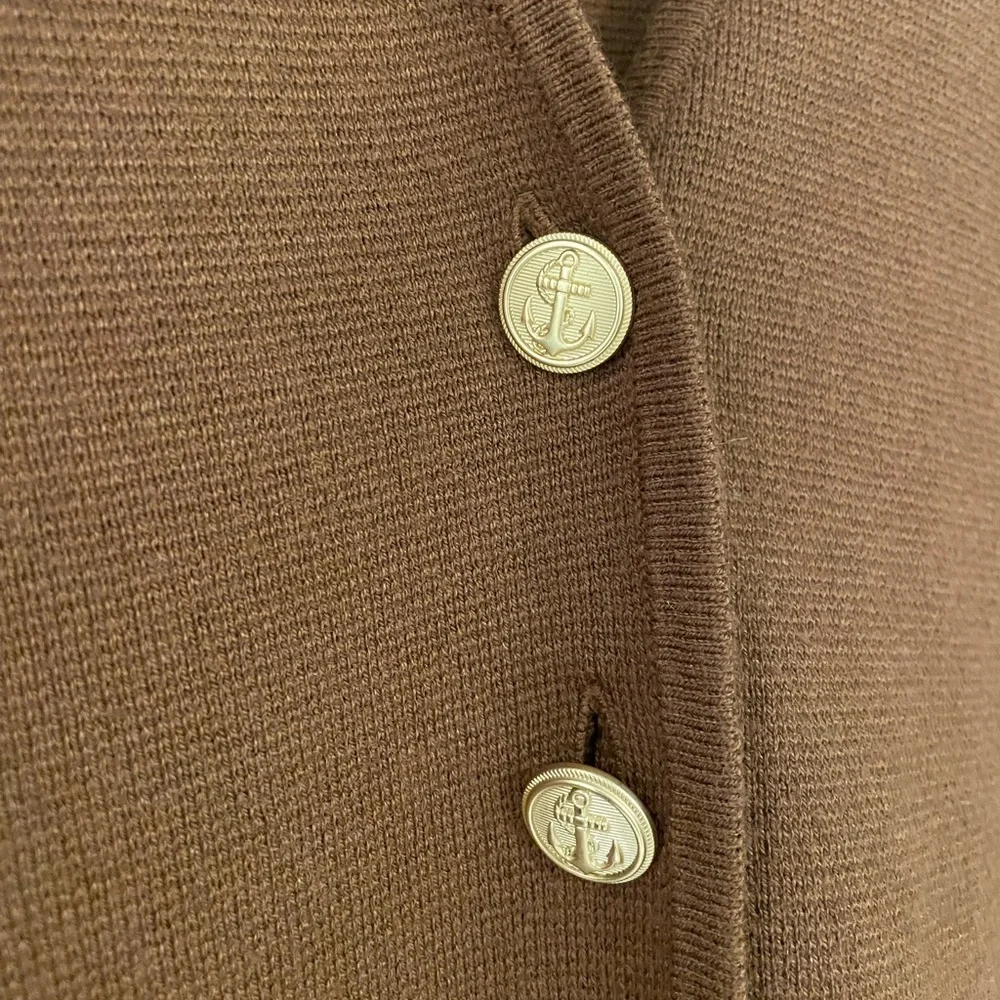 NWT! J. Crew Giselle V-Neck Cardigan, Brown, XS - Picture 4 of 7